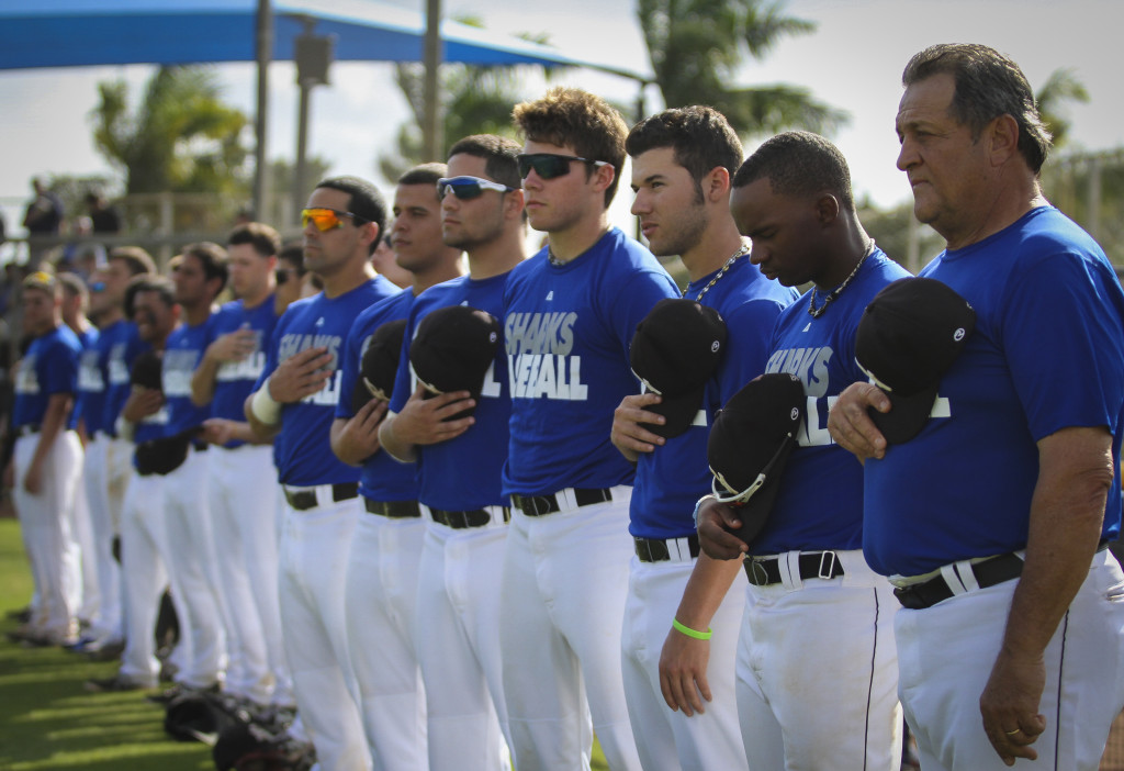 Image taken during the National Anthem.