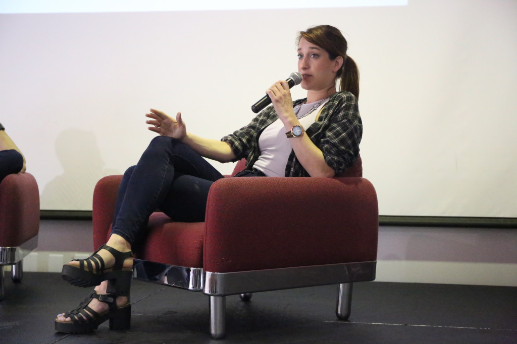 Joanna Hausmann speaking at Wolfson Campus.