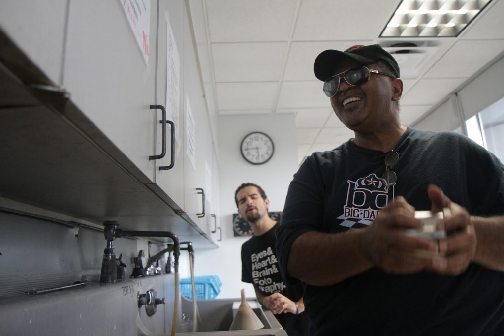 Milton Young in the photography class.