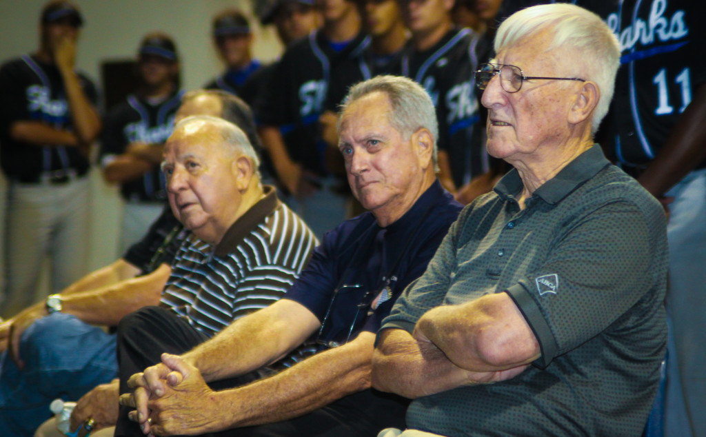 Past coaches being honored.