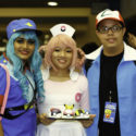 Cosplayers dressed as characters from Pokemon.
