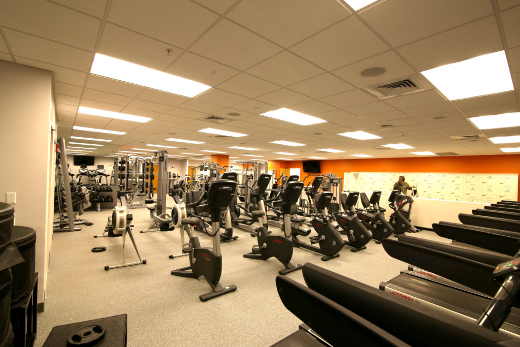 Inside the gym at Wolfson Campus.