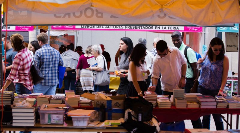 People at the Miami Book Fair.