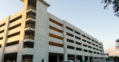 Photo of the new garage at West Campus.