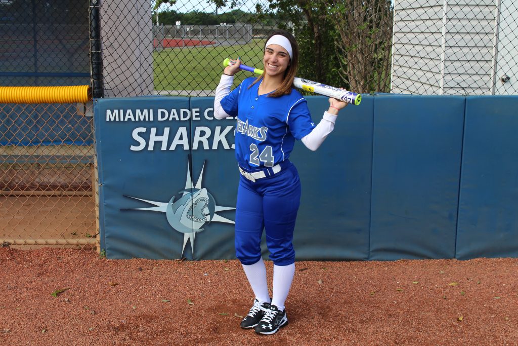 Image of outfielder Samantha Arrastia of the Lady Sharks.