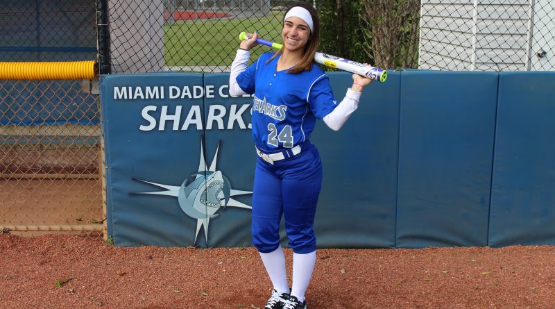 Image of outfielder Samantha Arrastia of the Lady Sharks.