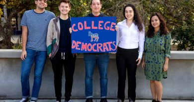 Members of the College Democrats-Kendall Campus posing for the camera.