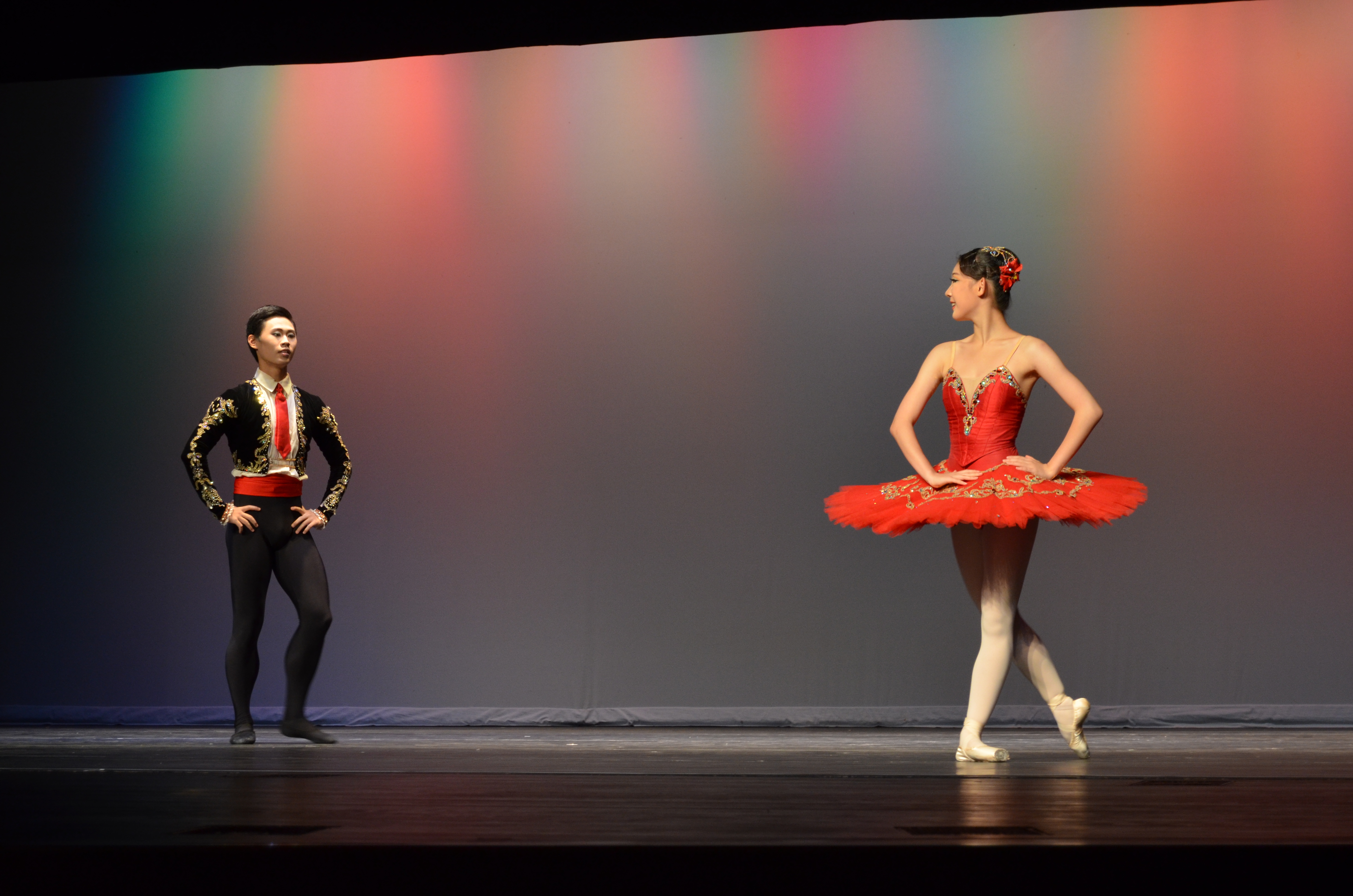 Ballet performers on stage.