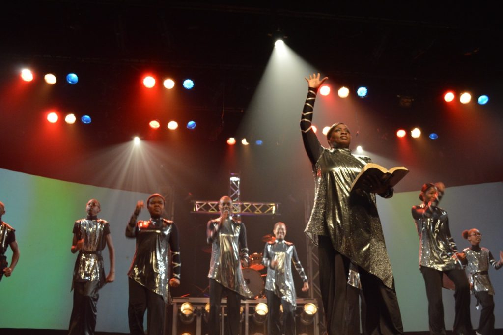 Gospel singers performing at North Campus.