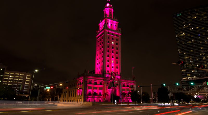 The Freedom Tower in downtown Miami.