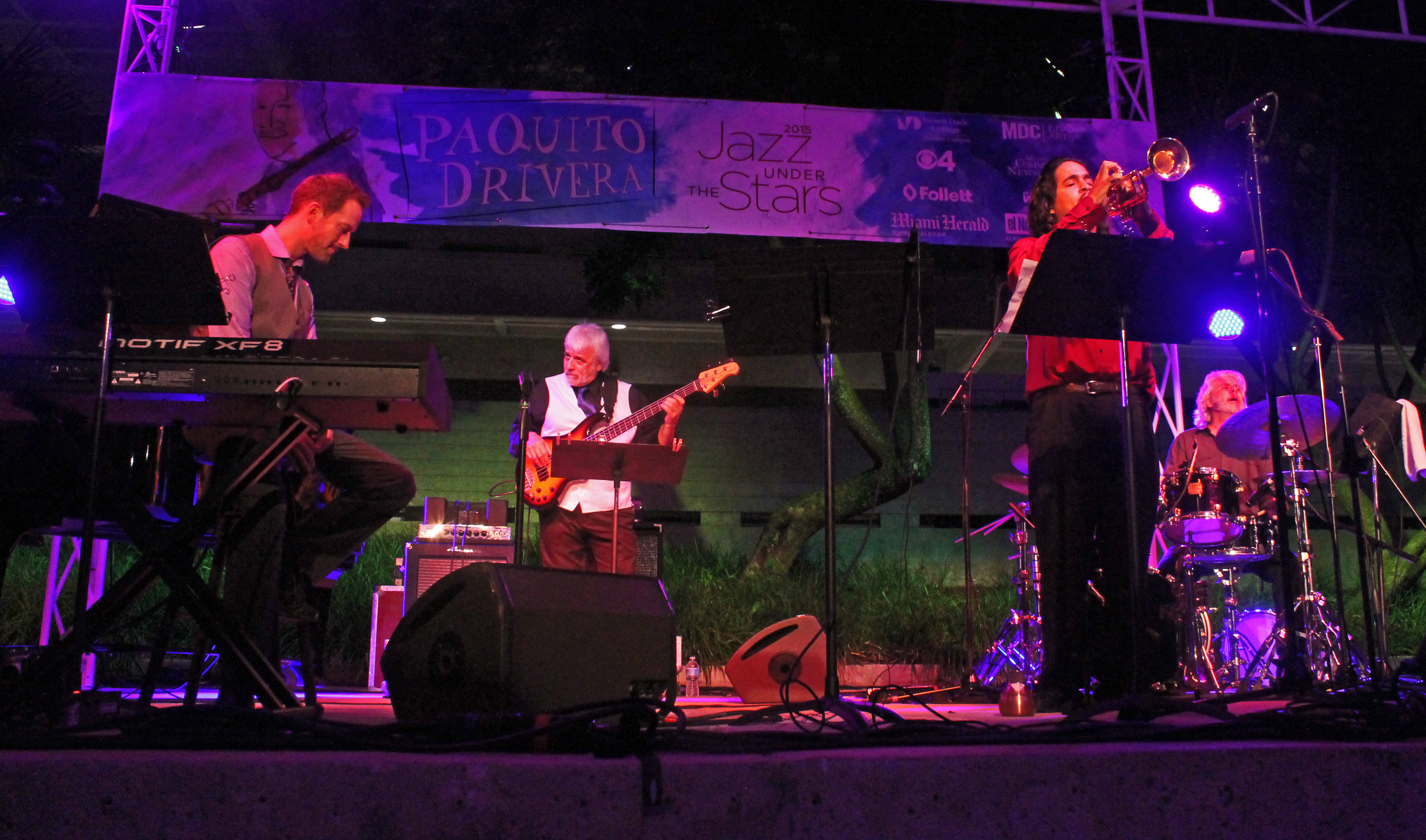 Jazz musicians performing at Jazz Under the Stars.
