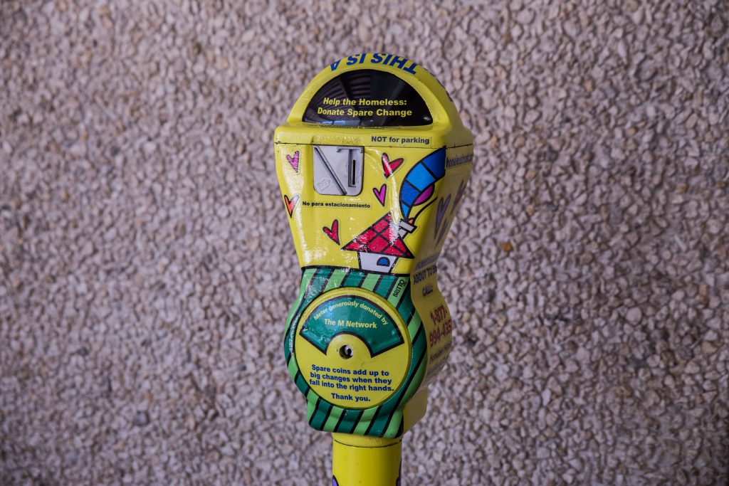 Photo of a park meter.