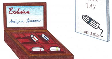 Tampon tax illustration by Adriana Dos Santos.