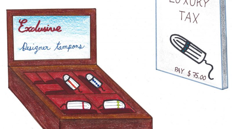Tampon tax illustration by Adriana Dos Santos.