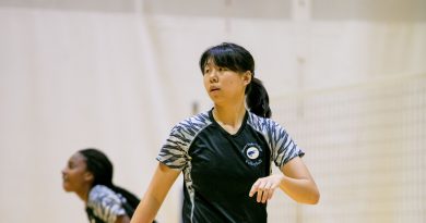 Photo of Sun Wenting on the court.