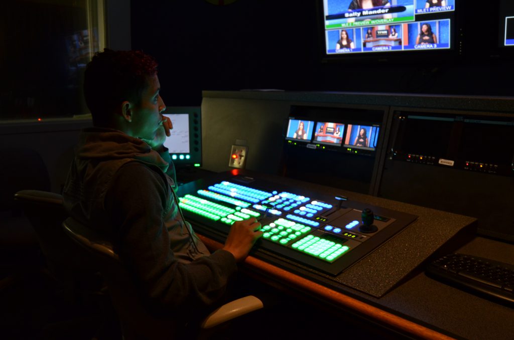 Inside the control room of MDC-TV.