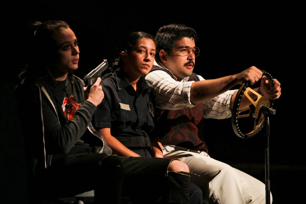 Students acting out in a play.