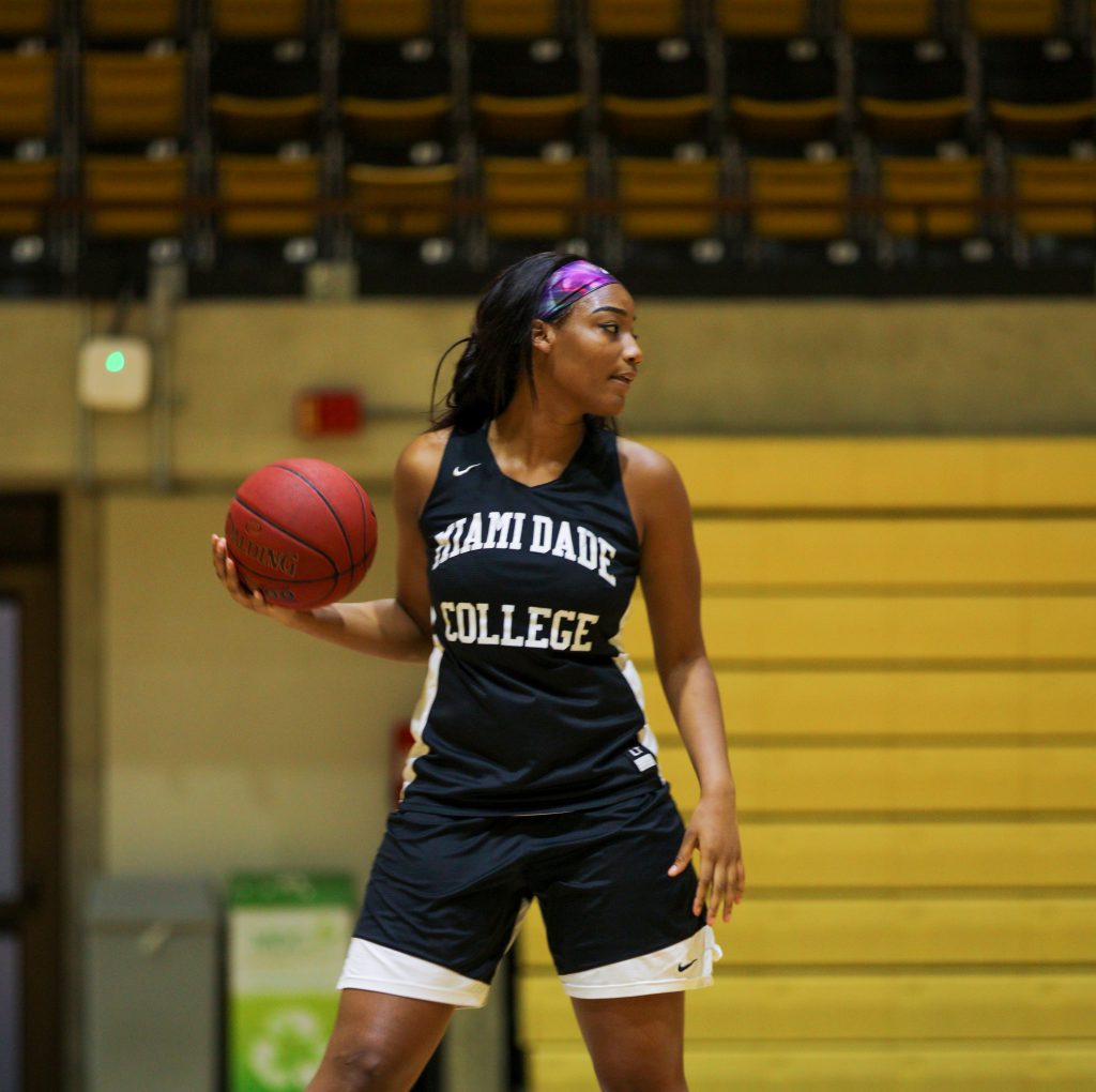 Deidra Harris at practice.