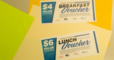 Vouchers for free meals.