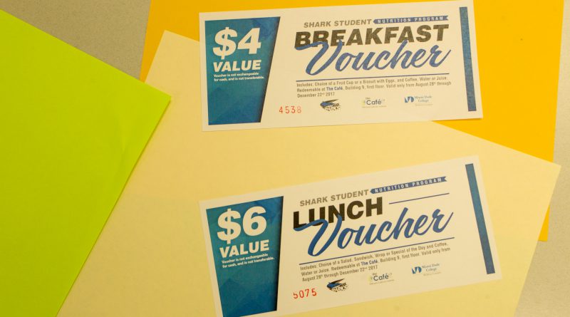Vouchers for free meals.