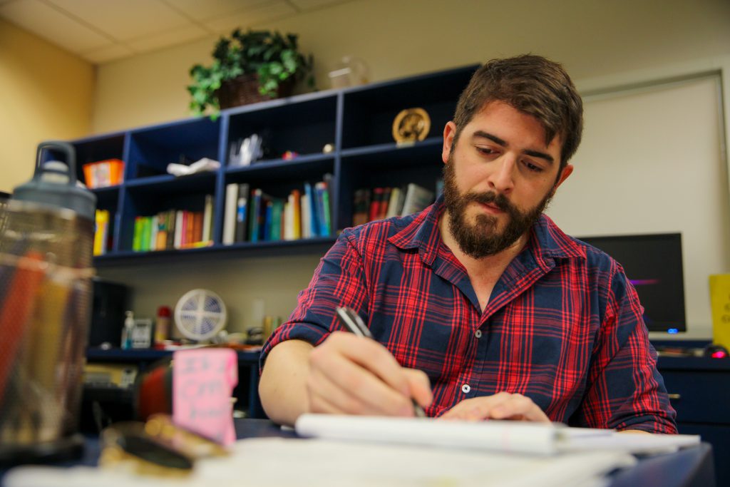 Alexander Sorondo at his desk.