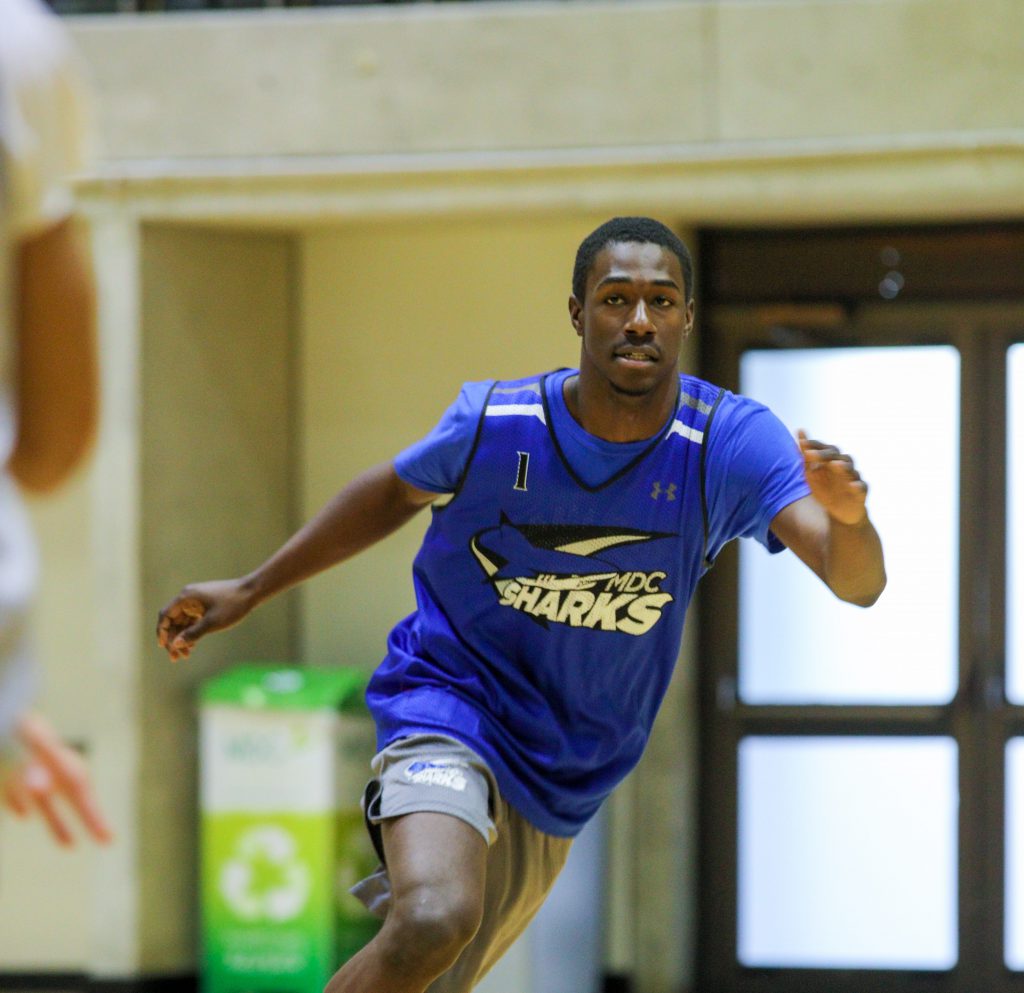 Kaevon Tyler on the basketball court.