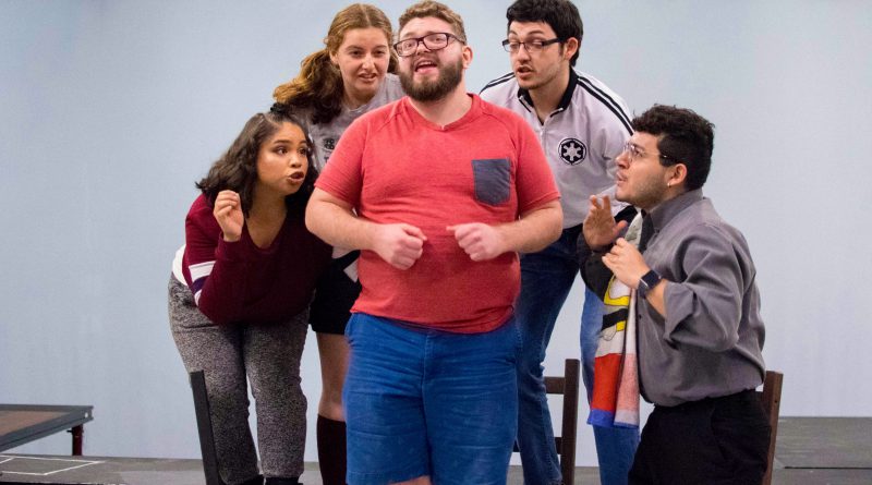 Some of the cast rehearsing.