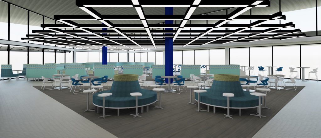 New design for one of the cafeterias.