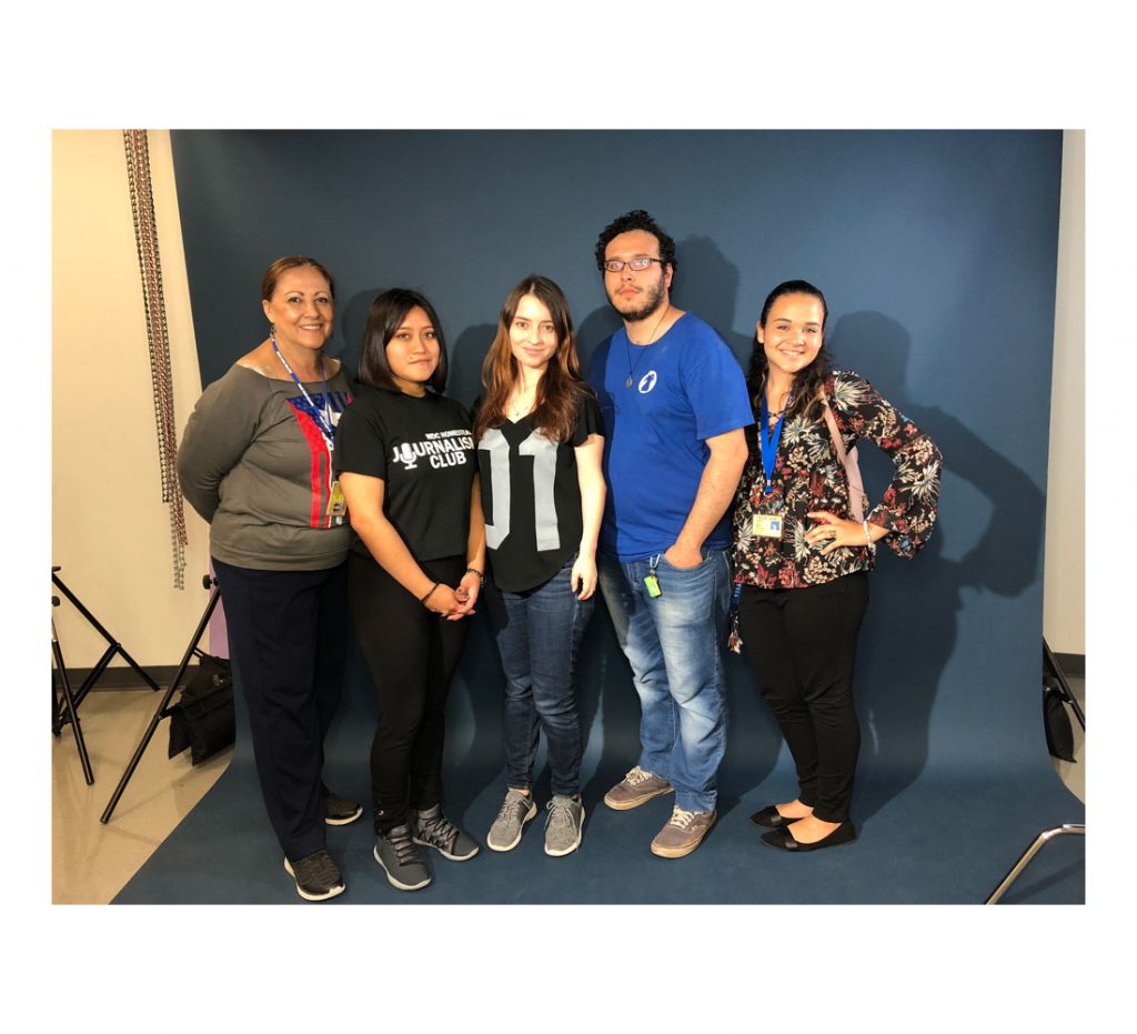 Pictured here are Magdalena Lamarre, Merlina Ramirez, Karen Hejia, Daniel Ponce and Paola Arroyo.