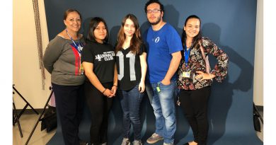 Pictured here are Magdalena Lamarre, Merlina Ramirez, Karen Hejia, Daniel Ponce and Paola Arroyo.