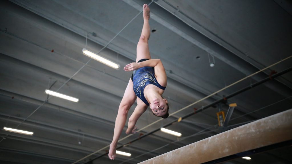 Bianca Leon performing a flip.