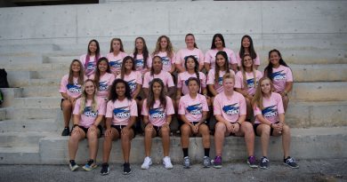 Photo of the Lady Sharks softball team.