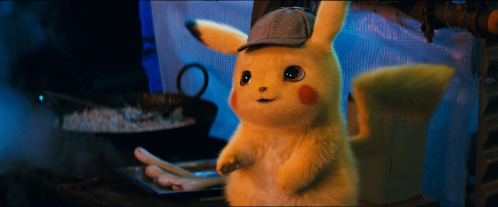 Scene from the movie Pokemon Detective Pikachu.