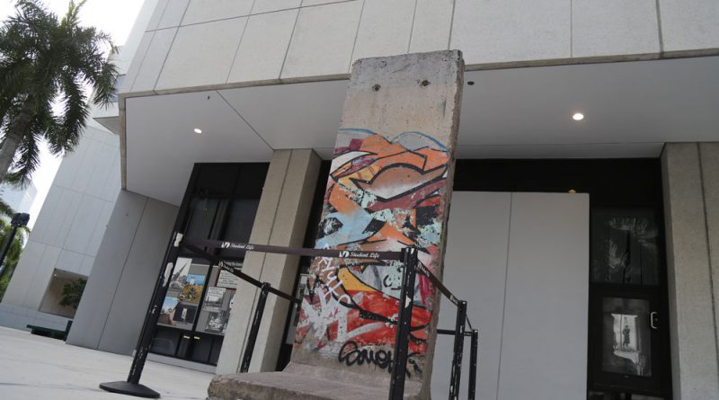 Photo of the Berlin Wall at Wolfson Campus.