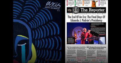 Front covers of AXIS and The Reporter.