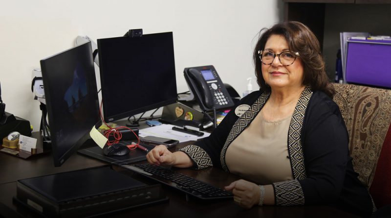 Ana DeMahy, who is to retire, in her office.