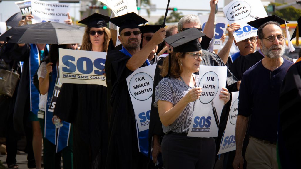 Professors protesting MDC presidential search.