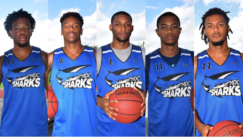 The five players who received scholarships.