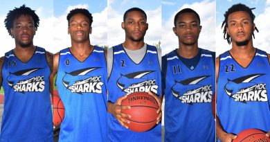 The five players who received scholarships.