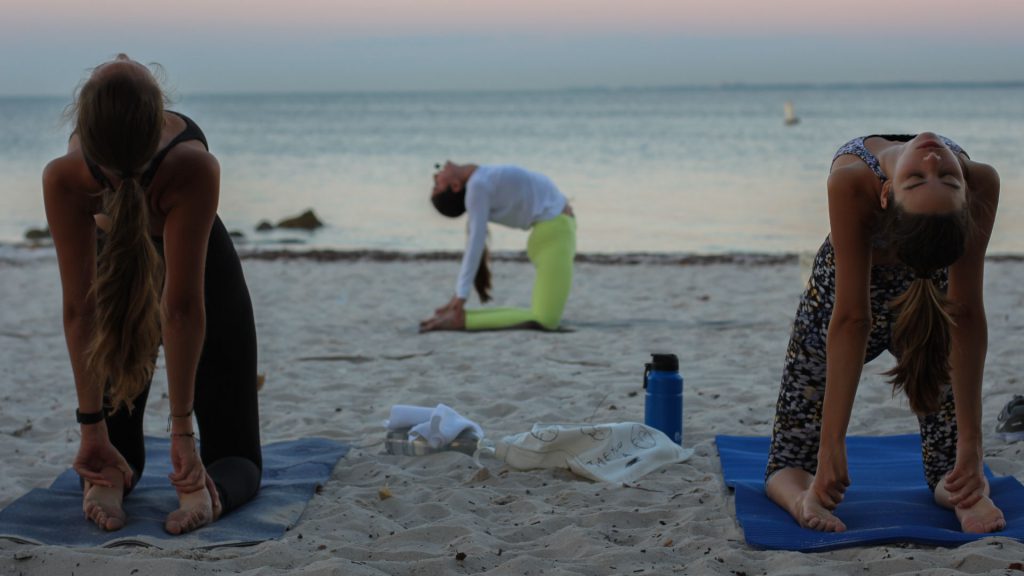 Yoga at the beach.