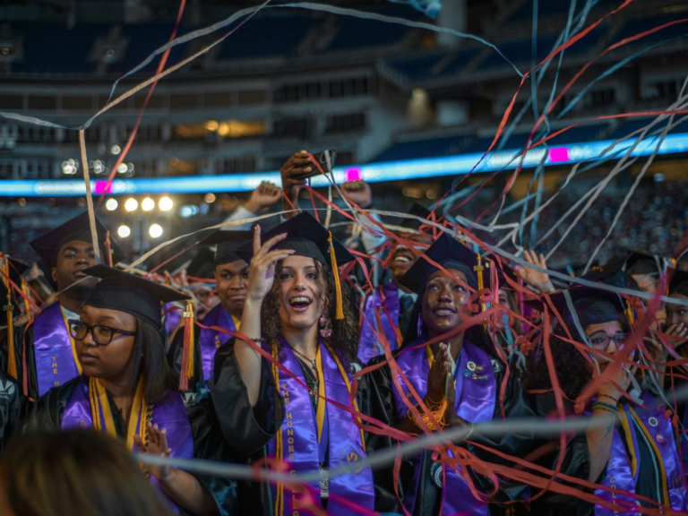 Rest In Peace: The family of Bryan Alexander Ramirez received a posthumous degree in his memory during the North, Hialeah and West campuses commencement ceremony at loanDepot park. LUCAS DUARTE/THE REPORTER