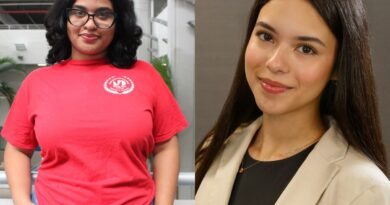 Hilary Ramirez Payamps and Dianela Tabares Revilla, students in the Honors College at Padrón Campus, received the Phi Theta Kappa Guistwhite Scholarship.