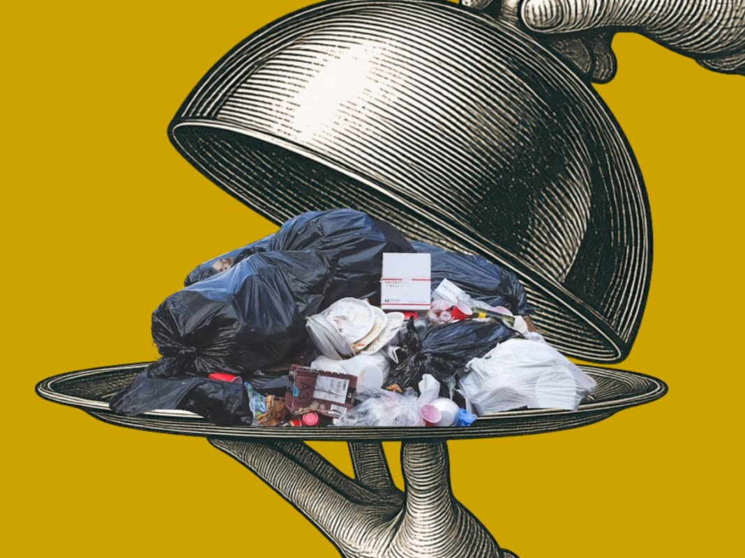 An illustration to augment a column on clothes overconsumption.