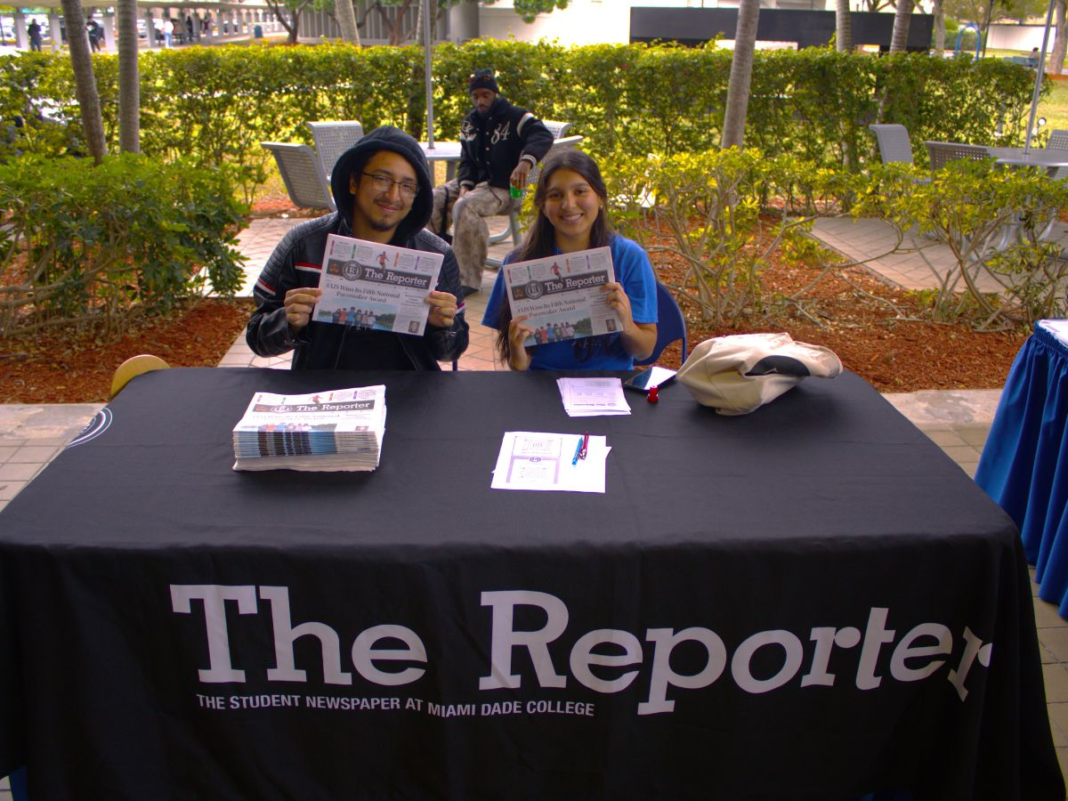 Miami Dade College’s award-winning newspaper, The Reporter, is looking for students interested in writing, reporting, photography, illustrating and graphic design.