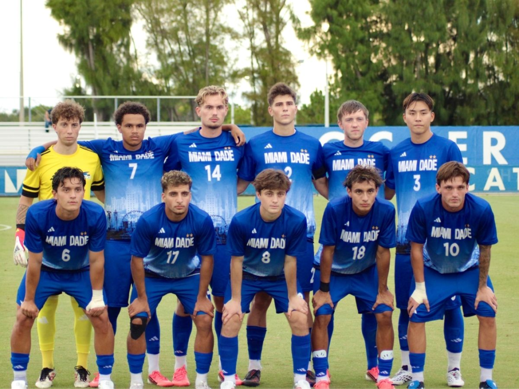 Team photo of the 2026 men's soccer team.