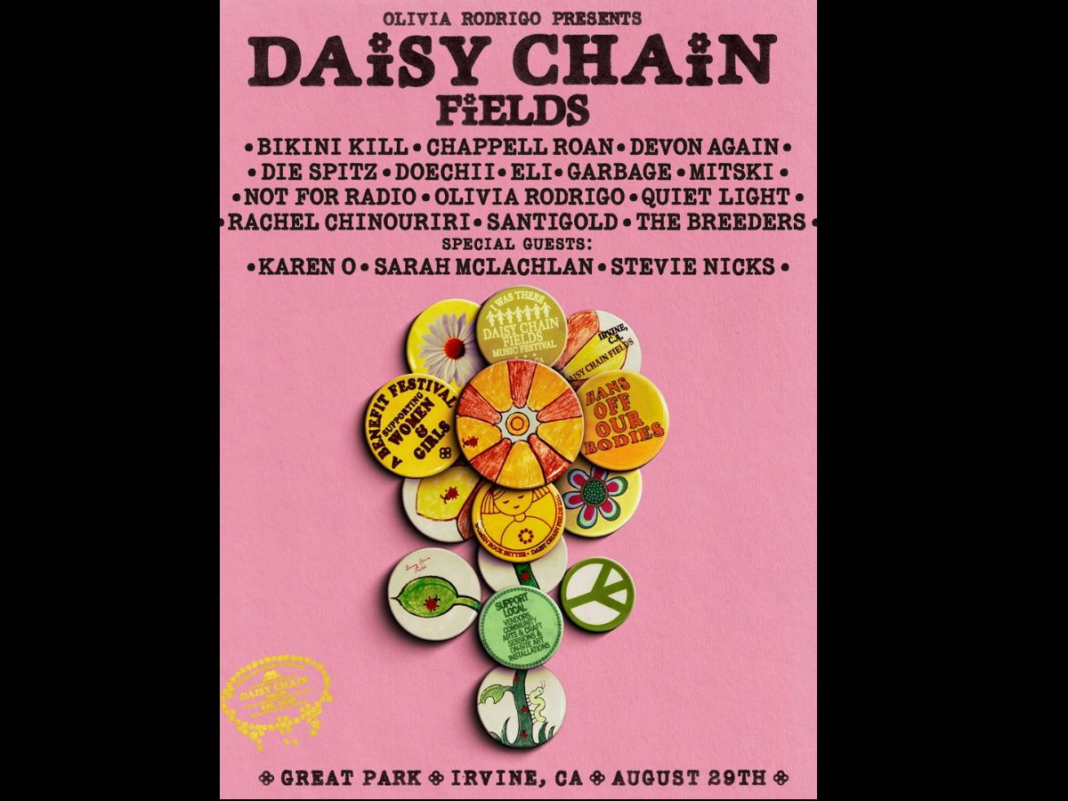 Poster of Daisy Chain Fields music festival poster.